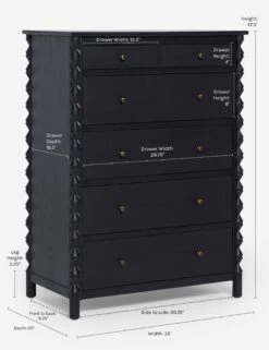 Topia 6-Drawer Dresser By Ginny Macdonald -Lulu Andgeorgia Shop 10 TopiaTallDresser Black16787