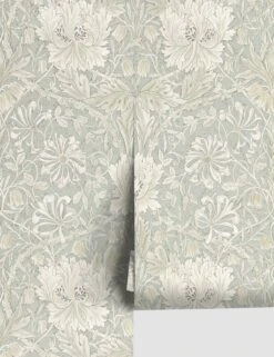 Pure Honeysuckle & Tulip Wallpaper By Morris & Co.