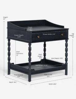 Topia Nightstand By Ginny Macdonald -Lulu Andgeorgia Shop 5 TopiaSideTable Black17012