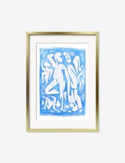 Picnic Print By Adrian Brandon -Lulu Andgeorgia Shop AdrianPicnicGoldFrame