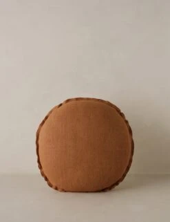 Arlo Linen Round Pillow -Lulu Andgeorgia Shop ArloLinenPillow BurntOrange Round A0657489 1346 1