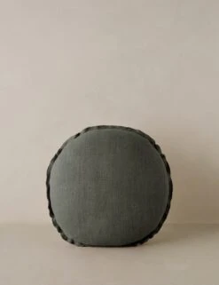 Arlo Linen Round Pillow -Lulu Andgeorgia Shop ArloLinenPillow Conifer Round A0657490 1358 1