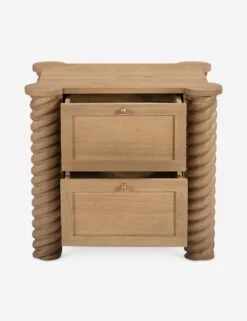 Treccia Nightstand By Gillian Segal For Moe's -Lulu Andgeorgia Shop BB 1031 24 Trecciafrontopen silo
