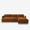 Belmont Sectional Sofa By Ginny Macdonald -Lulu Andgeorgia Shop Belmont Sectional Velvet Cognac RAF