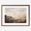 Bird Landscape Print By Renata Tot IveziÄ‡ -Lulu Andgeorgia Shop BirdLandscapeWalnutFrame
