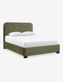 Bishop Platform Bed -Lulu Andgeorgia Shop BishopPlatformBedOlive BalsamVelvet Queen L04715132046 Product