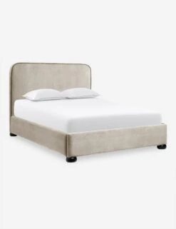 Bishop Platform Bed -Lulu Andgeorgia Shop BishopPlatformBed Oatmetal ToffeeVelvet Queen L04715132046 Product