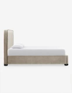 Bishop Platform Bed -Lulu Andgeorgia Shop BishopPlatformBed Oatmetal ToffeeVelvet Queen L04715132054 Product