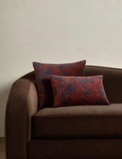 Carmine Velvet Pillow -Lulu Andgeorgia Shop CarmineVelvetPillowSiblingShot Sangria Product 0704