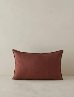 Carys Contrast Linen Pillow 23 Carys Contrast Linen Pillow -Lulu Andgeorgia Shop CarysContrastLinenPillow Brick Olive Lumbar A0656768 4571 Product
