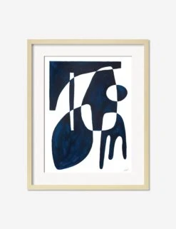 Contrasts Blue Print By Jan SkÃ¡celÃ­k -Lulu Andgeorgia Shop ContrastsBlueNaturalFrame