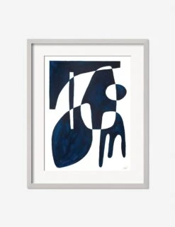 Contrasts Blue Print By Jan SkÃ¡celÃ­k -Lulu Andgeorgia Shop ContrastsBlueSilverFrame