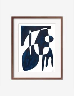 Contrasts Blue Print By Jan SkÃ¡celÃ­k -Lulu Andgeorgia Shop ContrastsBlueWalnutFrame