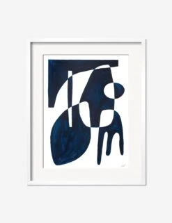 Contrasts Blue Print By Jan SkÃ¡celÃ­k -Lulu Andgeorgia Shop ContrastsBlueWhiteFrame