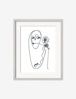 Flower Print By Damienne Merlina -Lulu Andgeorgia Shop DamienneMerlinaFlowerSilverFrame
