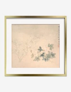 Flower Study 1 Print By Yun Bing -Lulu Andgeorgia Shop FlowerStudy 1GoldMatted