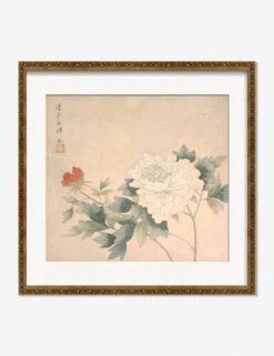 Flower Study 2 Print By Yun Bing -Lulu Andgeorgia Shop FlowerStudy 2BronzeGoldOrnateMatted