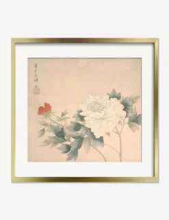 Flower Study 2 Print By Yun Bing -Lulu Andgeorgia Shop FlowerStudy 2GoldMatted