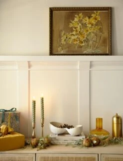 Yellow/Orange Flower With Border Print By Hannah Borger Overbeck -Lulu Andgeorgia Shop HannahSideboard 14745 Swatch SITECROP