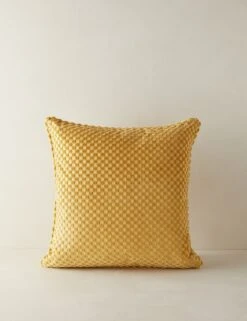 Hi-Lo Checker Velvet Pillow By Sarah Sherman Samuel -Lulu Andgeorgia Shop Hi LoCheckerPillow GoldenrodbySarahShermanSamuel A0655790B1049 Product