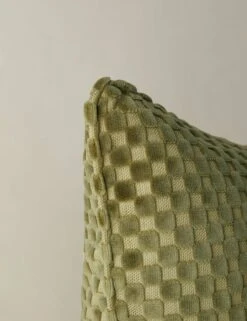 Hi-Lo Checker Velvet Pillow By Sarah Sherman Samuel -Lulu Andgeorgia Shop Hi LoCheckerPillow OlivebySarahShermanSamuel A0655791B1154 Product