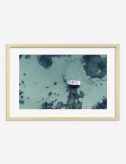 Aerial Ocean Bliss Photography Print By Ingrid Beddoes -Lulu Andgeorgia Shop IngridAerialOceanBlissNaturalFrame