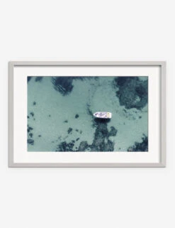 Aerial Ocean Bliss Photography Print By Ingrid Beddoes -Lulu Andgeorgia Shop IngridAerialOceanBlissSilverFrame
