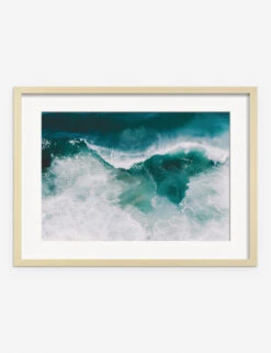Crashing Waves Photography Print By Ingrid Beddoes -Lulu Andgeorgia Shop IngridCrashingWavesNaturalframe
