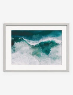 Crashing Waves Photography Print By Ingrid Beddoes -Lulu Andgeorgia Shop IngridCrashingWavesSilverframe