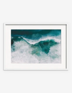 Crashing Waves Photography Print By Ingrid Beddoes -Lulu Andgeorgia Shop IngridCrashingWavesWhiteframe