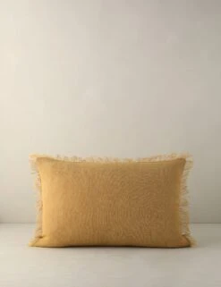 Kimber Linen Pillow -Lulu Andgeorgia Shop KimberLinenPillow Marigold Lumbar A0657514B Product 0329