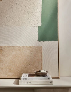 Patchwork Green Wall Art By Visual Contrast -Lulu Andgeorgia Shop L0470483 TexturedPaper Green StuidoLifestyle 1