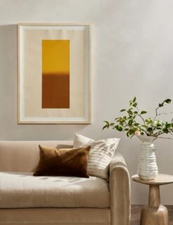 Gradient Silkscreen Wall Art By Visual Contrast -Lulu Andgeorgia Shop L0470494 Gradient4 copper ochre StuidoLifestyle EDITED