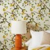 Lemon Birds Grasscloth Wallpaper By Nathan Turner -Lulu Andgeorgia Shop Lemon Birds Grasscloth RS