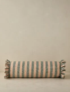 Amaroso Linen Ruffle Bolster Pillow -Lulu Andgeorgia Shop LitaLinenPillow RoseandIndigo Bolster A0658631 Product 0482