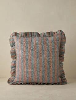 Amaroso Linen Ruffle Pillow -Lulu Andgeorgia Shop LitaLinenPillow RoseandIndigo Square A0658636 Product 0404