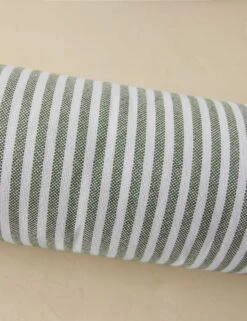 Littu Indoor / Outdoor Striped Bolster Pillow By Sarah Sherman Samuel -Lulu Andgeorgia Shop LittuIndoorOutdoorStripedBolsterPillow Moss2