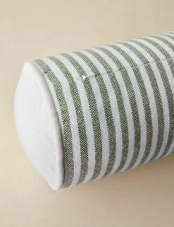 Littu Indoor / Outdoor Striped Bolster Pillow By Sarah Sherman Samuel -Lulu Andgeorgia Shop LittuIndoorOutdoorStripedBolsterPillow Moss3