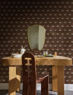 Janna Grasscloth Wallpaper By Sarah Sherman Samuel -Lulu Andgeorgia Shop Lulu and Georgia 15 Desk VanityVersion 2825 JanaWallpaper Site Crop Lifestyle