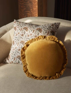 Mauree Velvet Round Pillow -Lulu Andgeorgia Shop Lulu and Georgia 18 FloorLampVignette 2008 Lifestyle