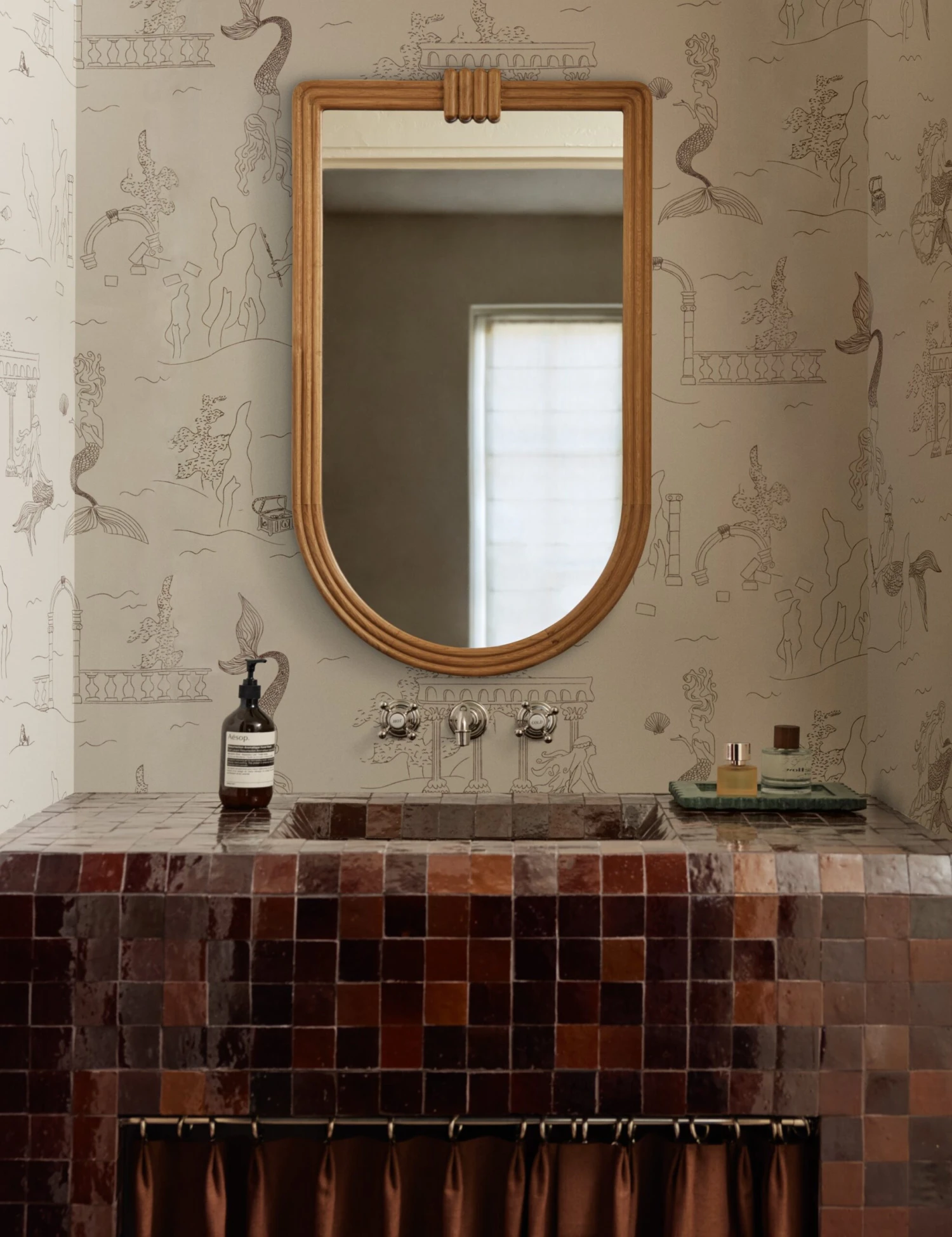 Mermaid Toile Wallpaper By Sarah Sherman Samuel 4 Mermaid Toile Wallpaper By Sarah Sherman Samuel - Image 4