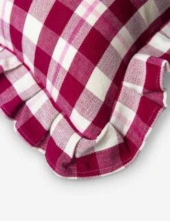 Abigail Ruffle Pillow By Archive NY -Lulu Andgeorgia Shop Lulu and Georgia AbigailCranberryPillows 8