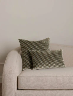 Allegra Velvet Pillow By Scalamandre -Lulu Andgeorgia Shop Lulu and Georgia AllegraVelvetPillowSiblingShot Mineral 945 Product