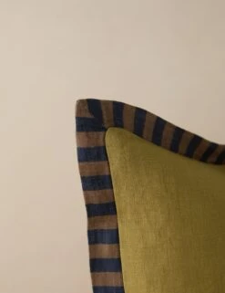 Rajaa Pillow By Sarah Sherman Samuel -Lulu Andgeorgia Shop Lulu and Georgia BandedLinenPillow Avocado Square A0661089B 634 Product