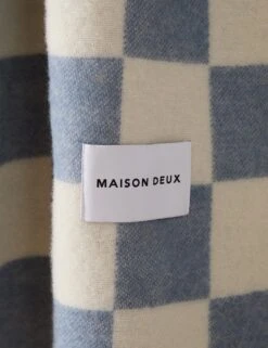 Checkerboard Throw By Maison Deux -Lulu Andgeorgia Shop Lulu and Georgia CheckerboardBlanket DenimWhite A0661561 832 Product