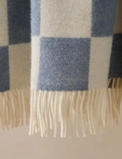 Checkerboard Throw By Maison Deux -Lulu Andgeorgia Shop Lulu and Georgia CheckerboardBlanket DenimWhite A0661561 833 Product