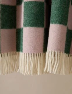 Checkerboard Throw By Maison Deux -Lulu Andgeorgia Shop Lulu and Georgia CheckerboardBlanket GreenPink A0661560 827 Product
