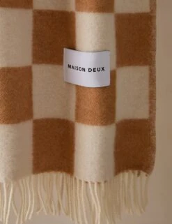 Checkerboard Throw By Maison Deux -Lulu Andgeorgia Shop Lulu and Georgia CheckerboardBlanket TerraWhite A0661562 842 Product