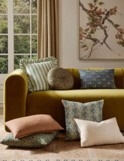 Amaroso Linen Ruffle Pillow -Lulu Andgeorgia Shop Lulu and Georgia DaisiesPrint ZaydenVase SeriTableLamp 595 Lifestyle