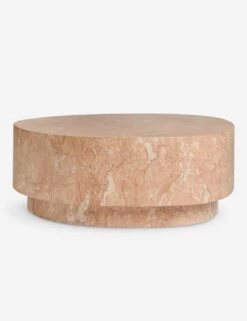 Faas Round Marble Coffee Table -Lulu Andgeorgia Shop Lulu and Georgia FaasRoundCoffeeTable PeachMarble A0660782 869 Product